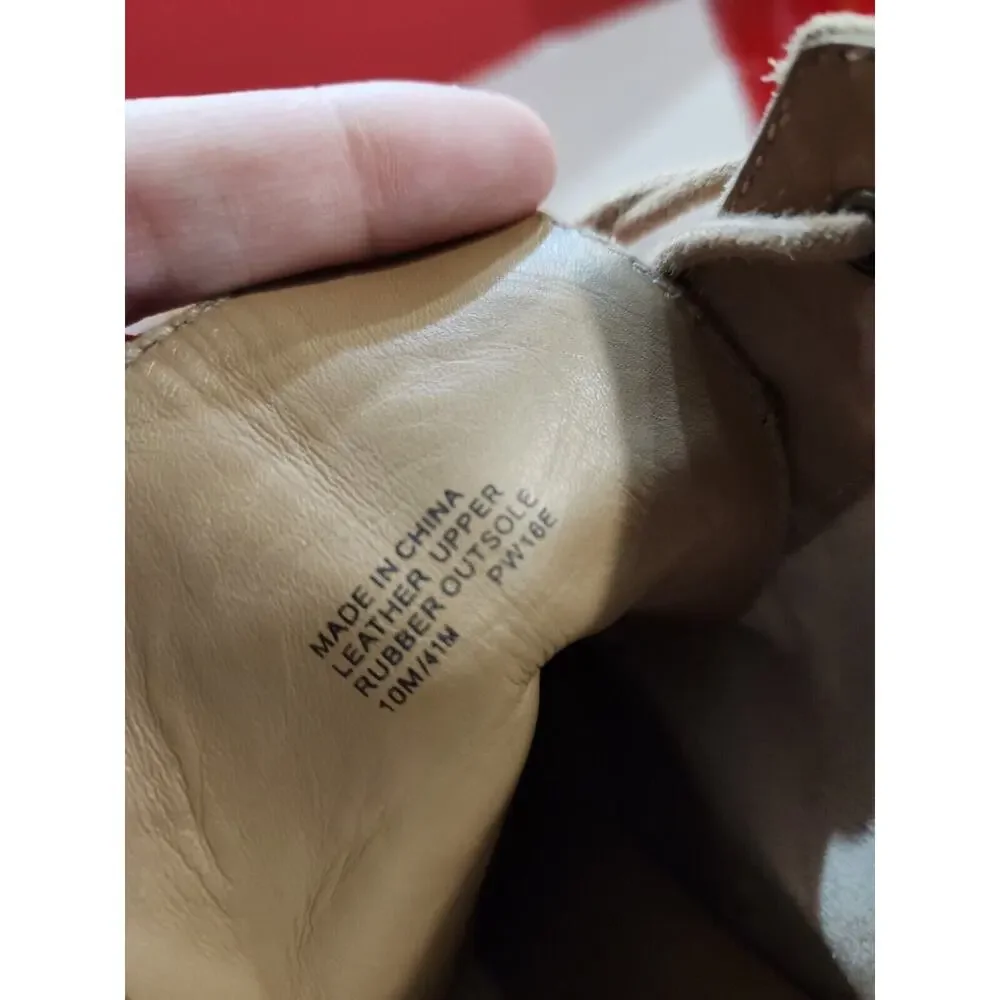 Womens MICHAEL KORS 160260 Beige Suede Wedge Boots sz. 10 M